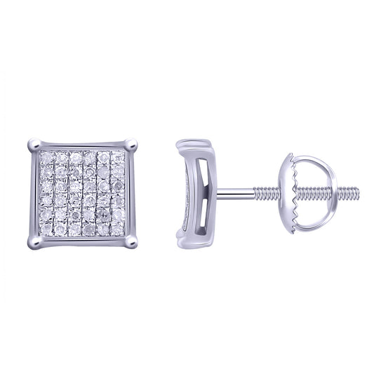 925 SS 0.16CT D-EARRING MP RDS