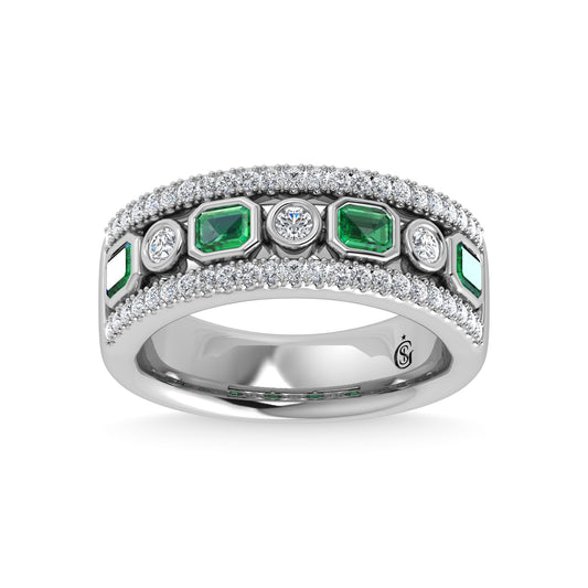 14K Two Tone Diamond 3/4 Ct.Tw. Fashion Band