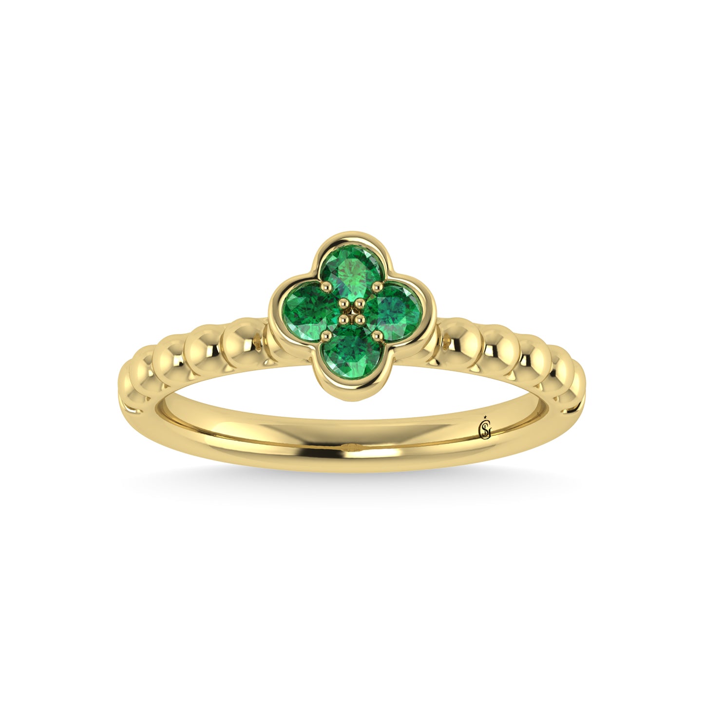 14K Yellow Gold 1/5 Ct.Tw. Diamond and Ruby Fashion Ring