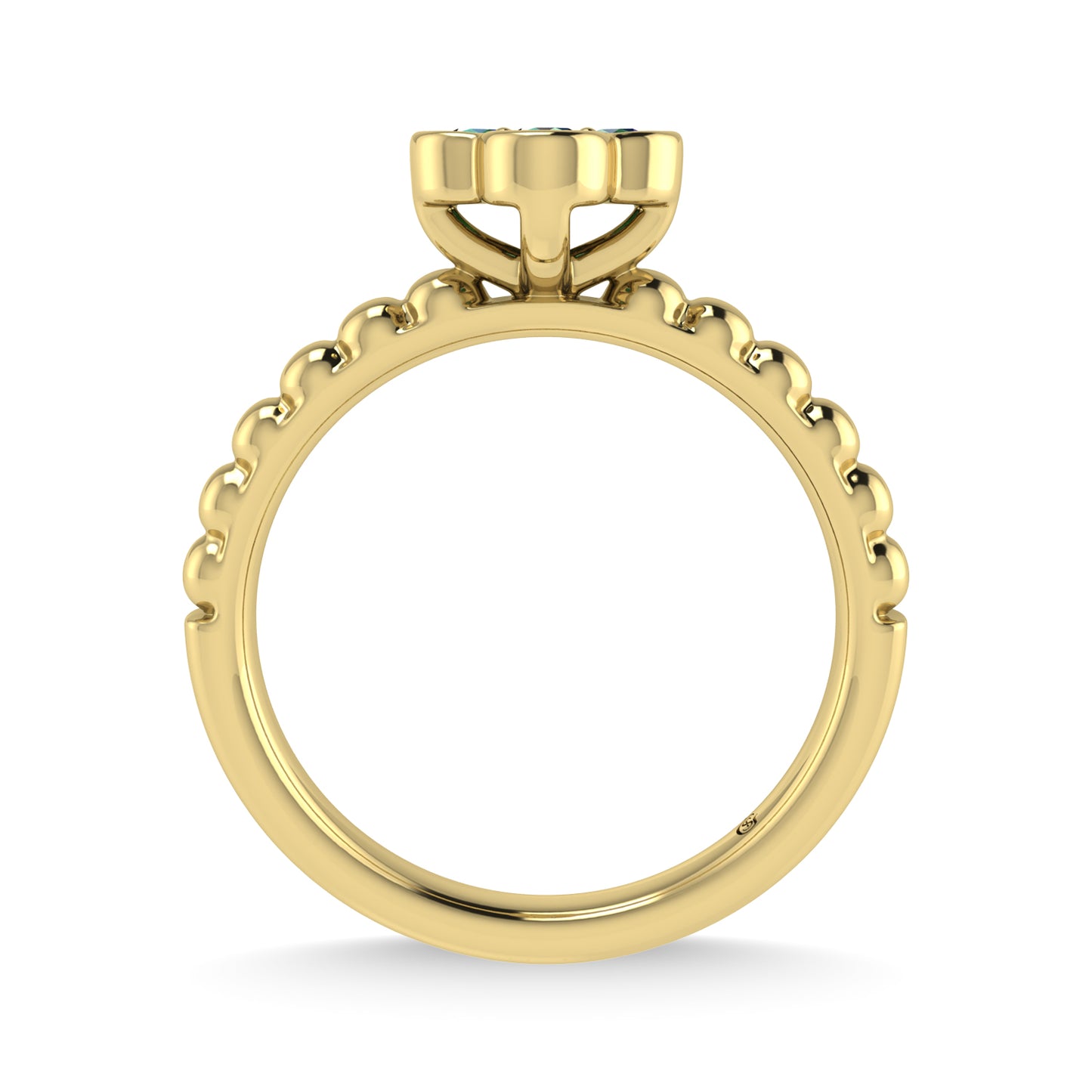 14K Yellow Gold 1/5 Ct.Tw. Diamond and Ruby Fashion Ring