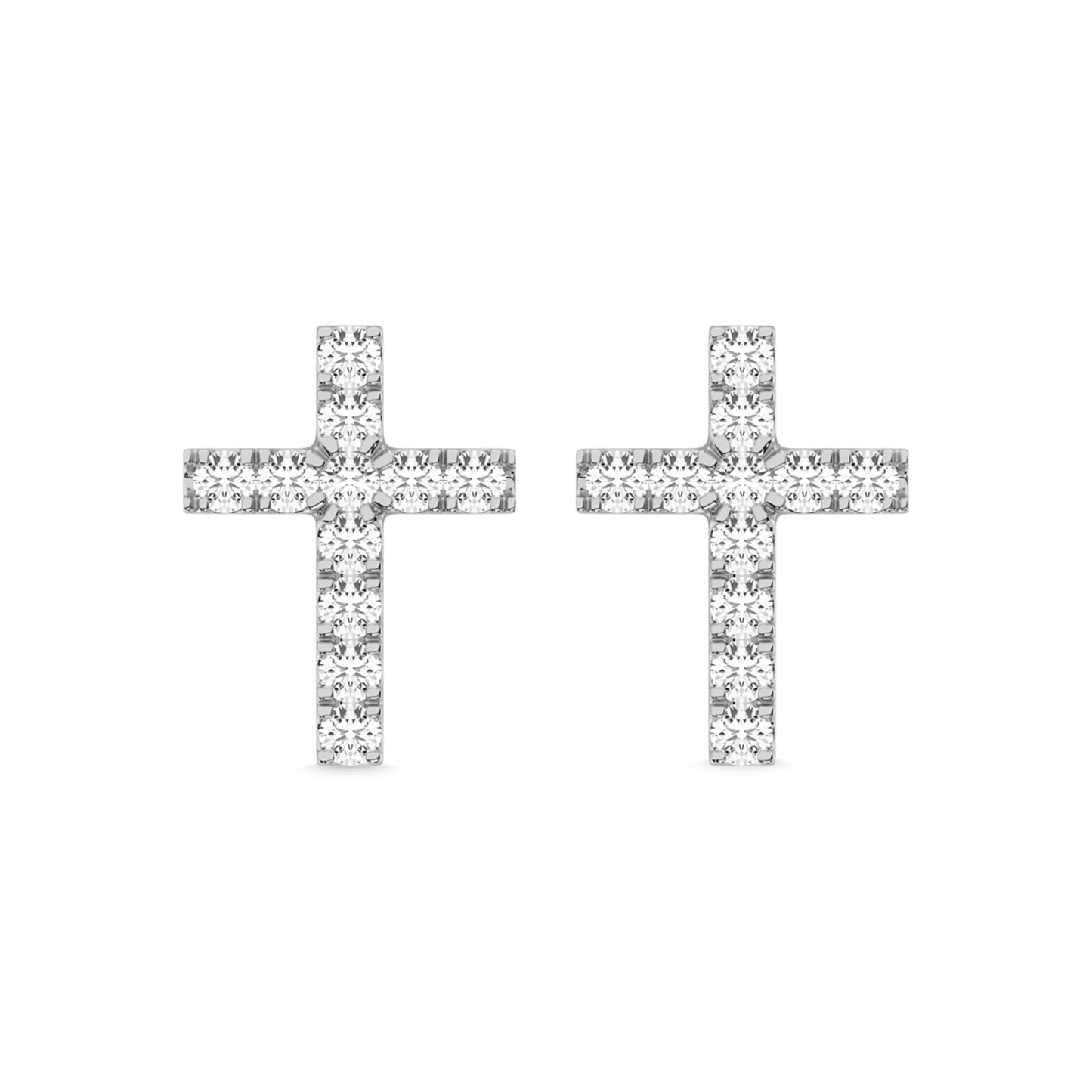 10K White Gold Diamond 1/20 Ct.Tw. Fashion Earrings