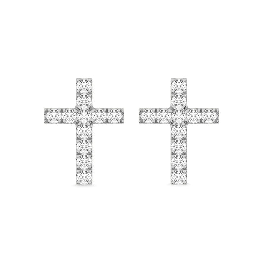 10K White Gold Diamond 1/20 Ct.Tw. Fashion Earrings