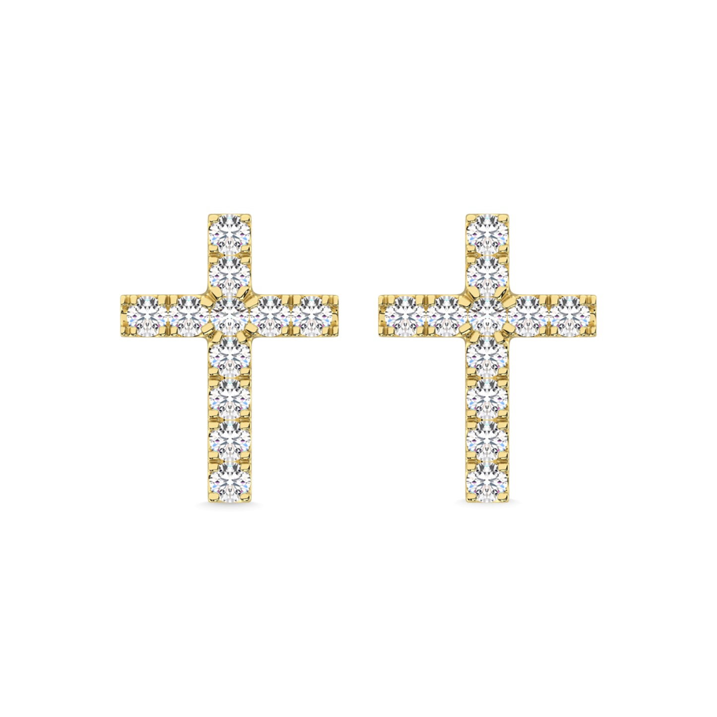 10K Yellow Gold Diamond 1/20 Ct.Tw. Fashion Earrings