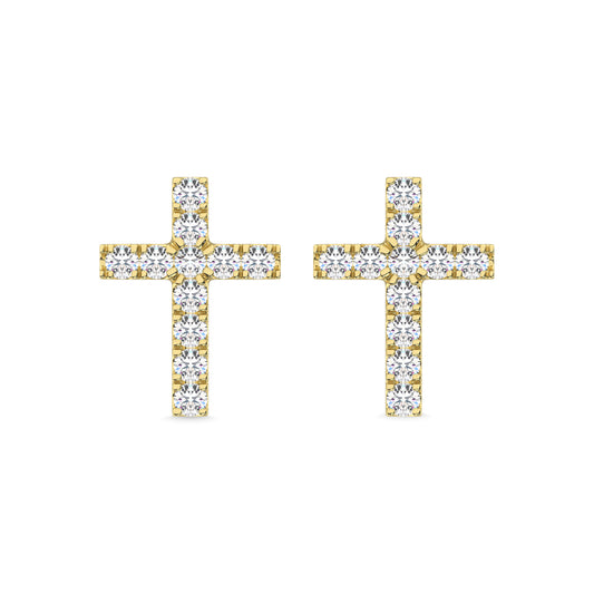 10K Yellow Gold Diamond 1/20 Ct.Tw. Fashion Earrings