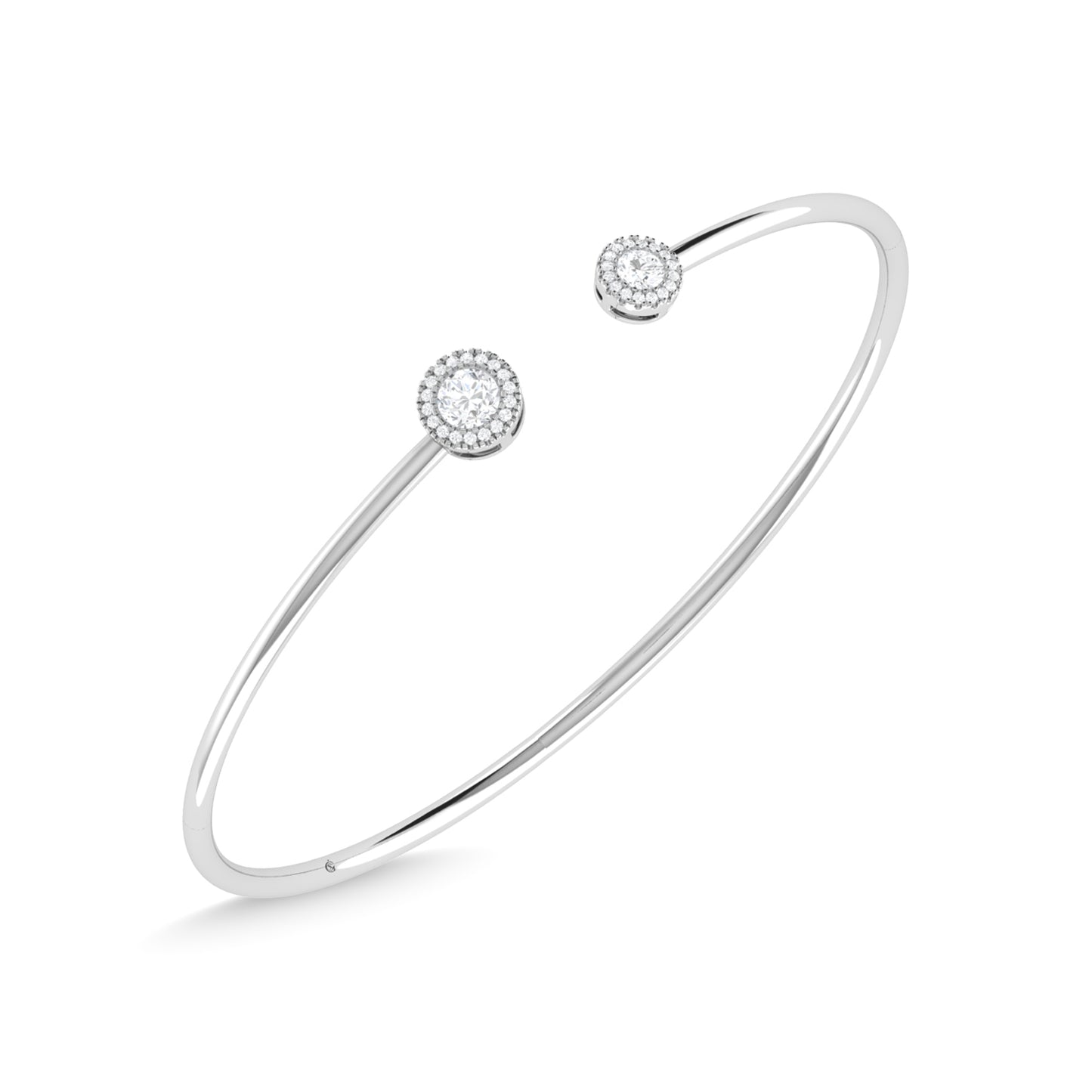 14K White Gold Diamond 1/2 Ct.Tw. Fashion Bangle