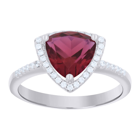 925 Sterling Silver Cz Ring S7