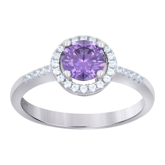 925 Sterling Silver Cz Ring S6