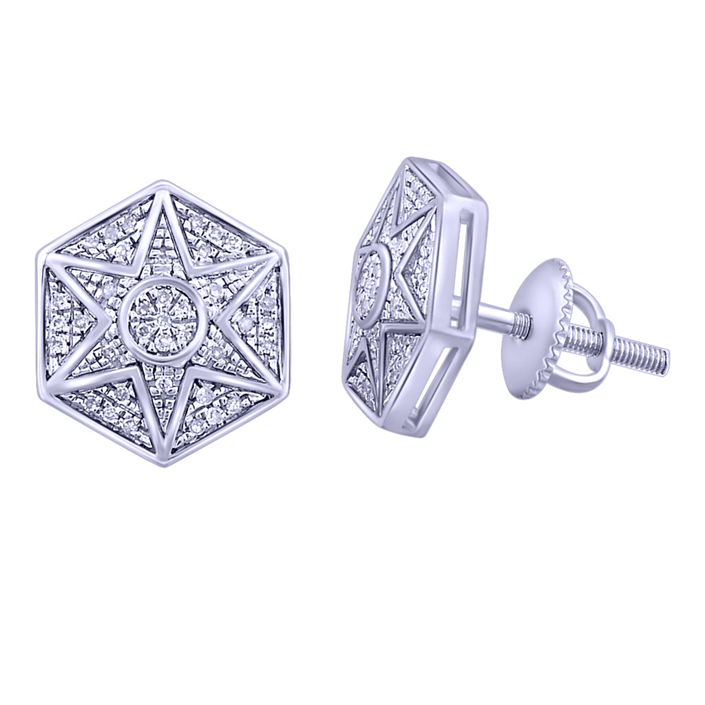 925 SS 0.15-0.20CT D-EARRINGS