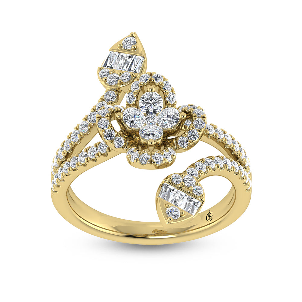 14K Yellow Gold Diamond 7/8 Ct.Tw. Fashion Ring