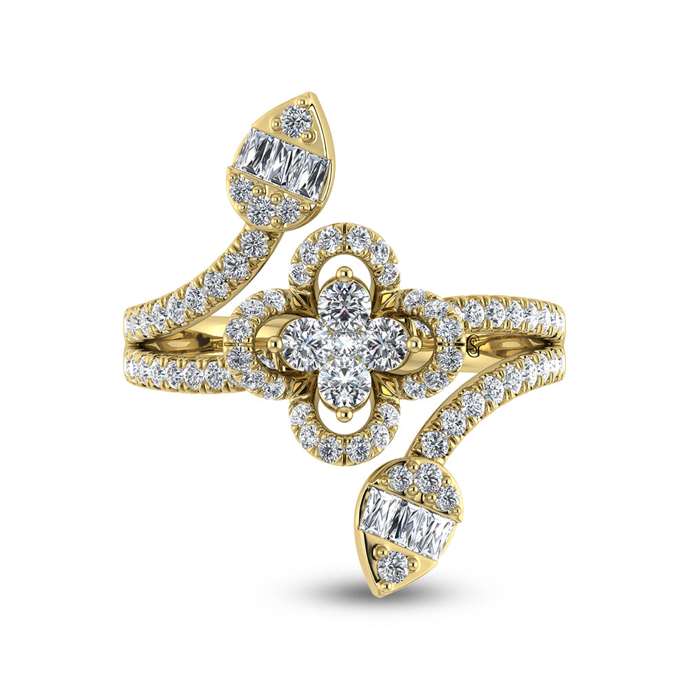 14K Yellow Gold Diamond 7/8 Ct.Tw. Fashion Ring