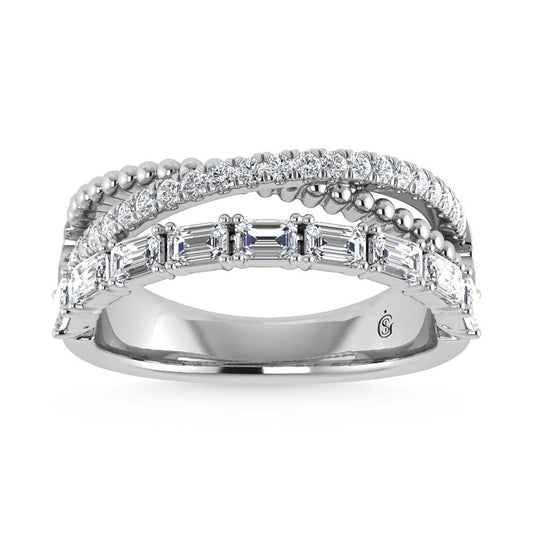 14K White Gold Diamond 1 1/5 Ct.Tw. Fashion Ring