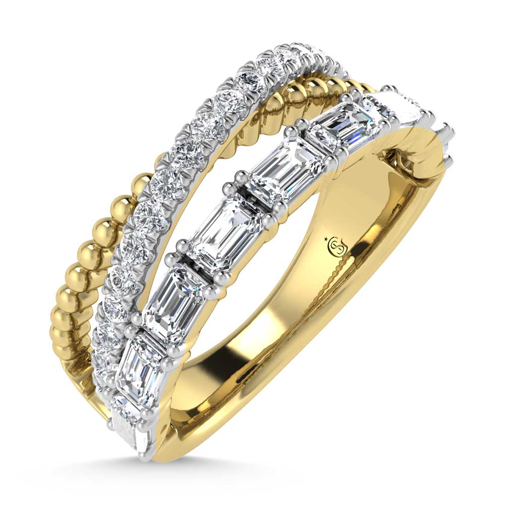 14K Yellow Gold Diamond 1 1/5 Ct.Tw. Fashion Ring
