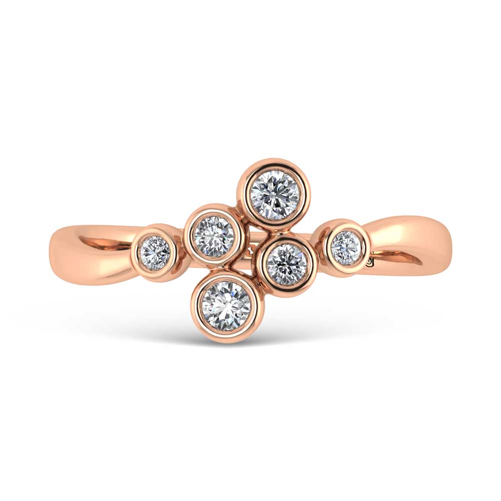 14K Rose Gold Diamond 1/5 Ct.Tw. Fashion Ring