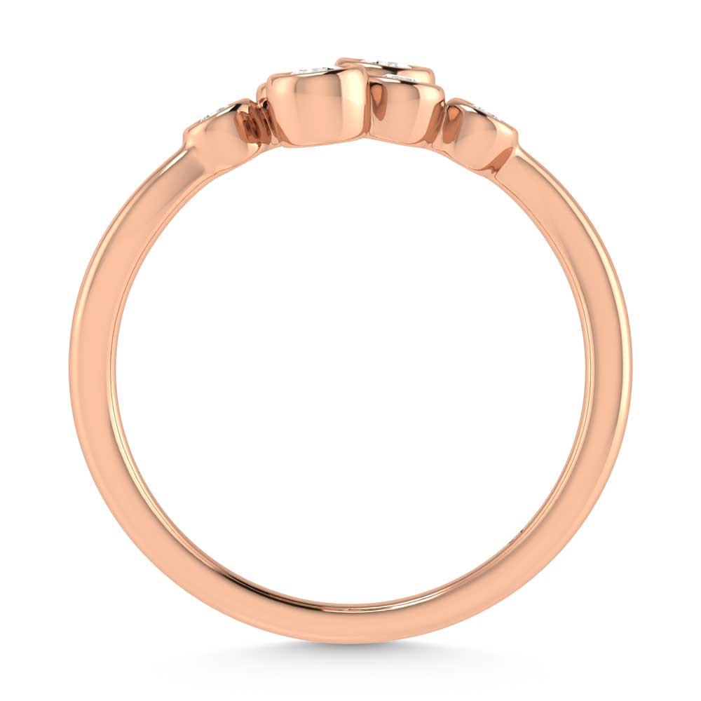 14K Rose Gold Diamond 1/5 Ct.Tw. Fashion Ring