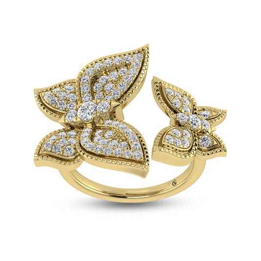 14K Yellow Gold Diamond 5/8 Ct.Tw. Fashion Ring