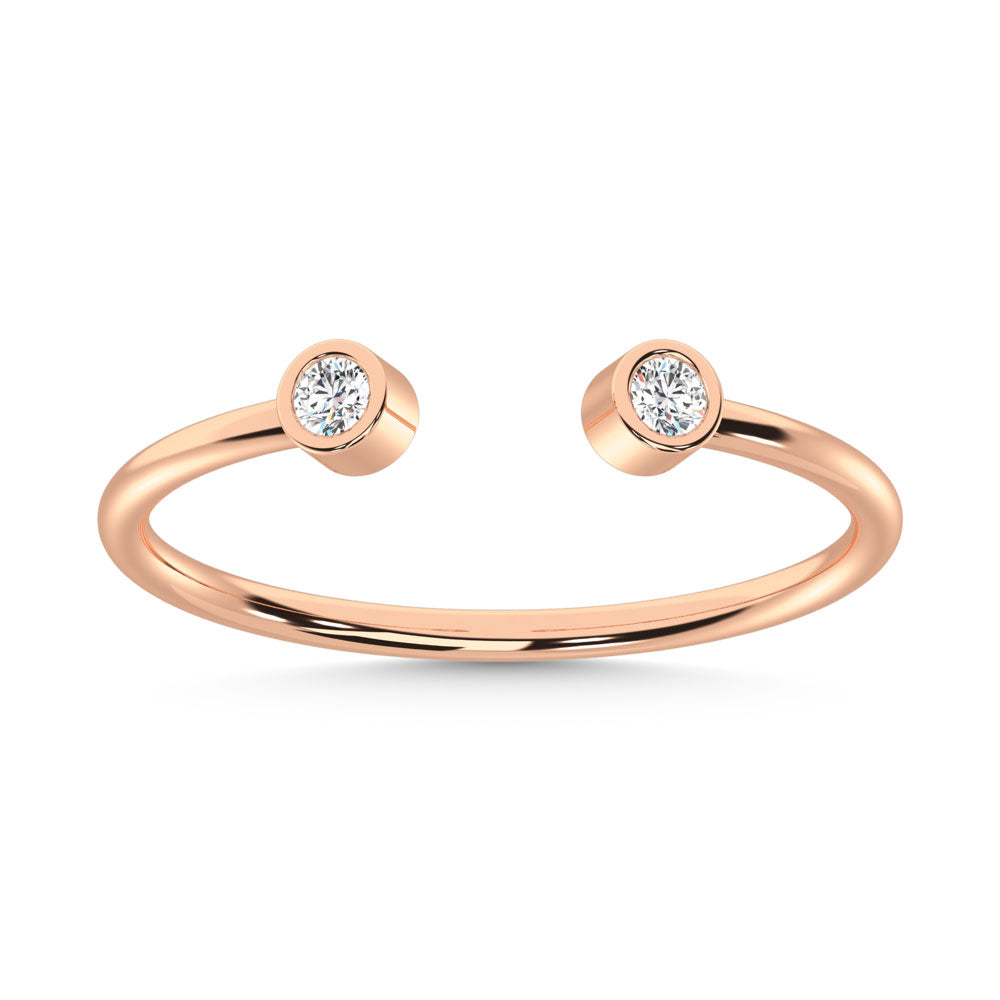 14K Rose Gold  Diamond 1/10 Ct.Tw. Fashion Ring