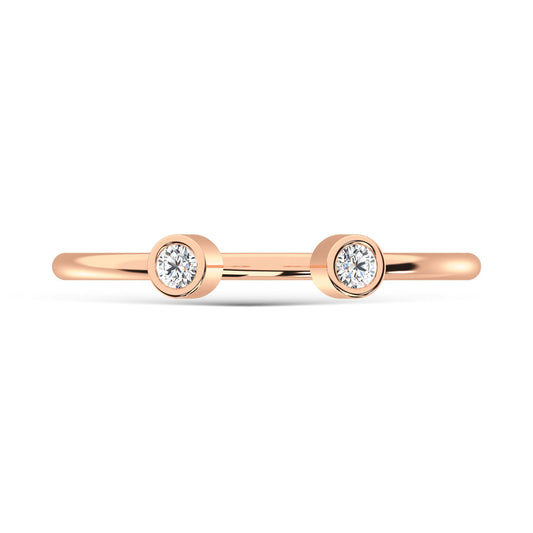 14K Rose Gold  Diamond 1/10 Ct.Tw. Fashion Ring