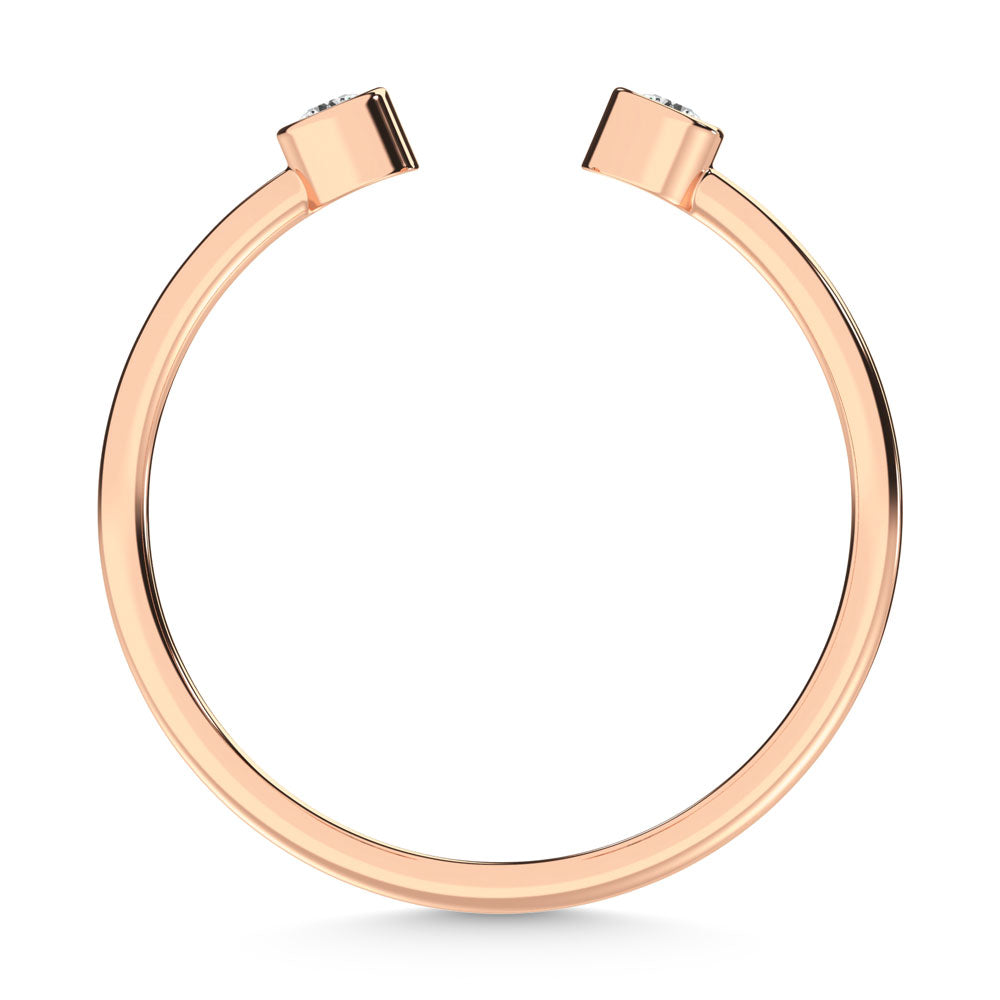 14K Rose Gold  Diamond 1/10 Ct.Tw. Fashion Ring