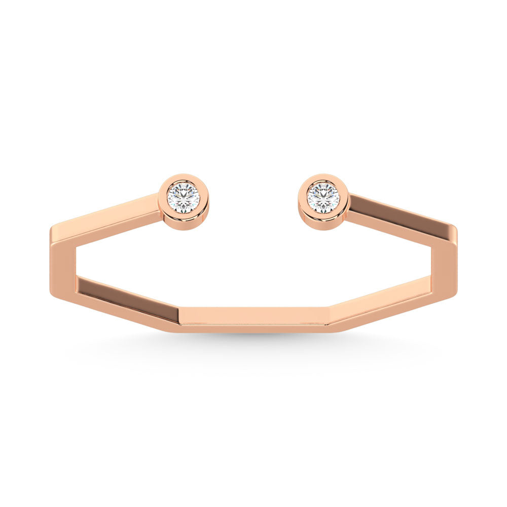 14K Rose Gold  Diamond 1/20 Ct.Tw. Fashion Ring