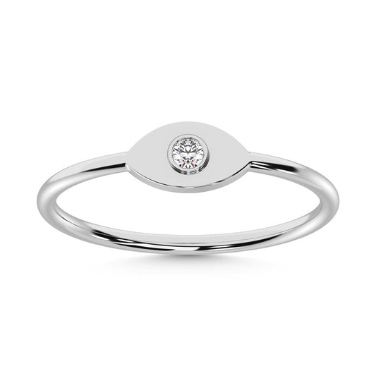 14K White Gold  Diamond 1/50 Ct.Tw. Fashion Ring