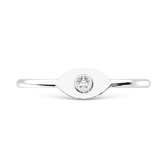 14K White Gold  Diamond 1/50 Ct.Tw. Fashion Ring