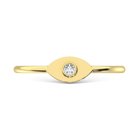 14K Yellow Gold  Diamond 1/50 Ct.Tw. Fashion Ring