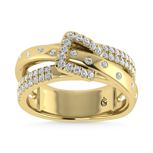14K Yellow Gold 3/8 Ct.Tw. Diamond Fashion Ring
