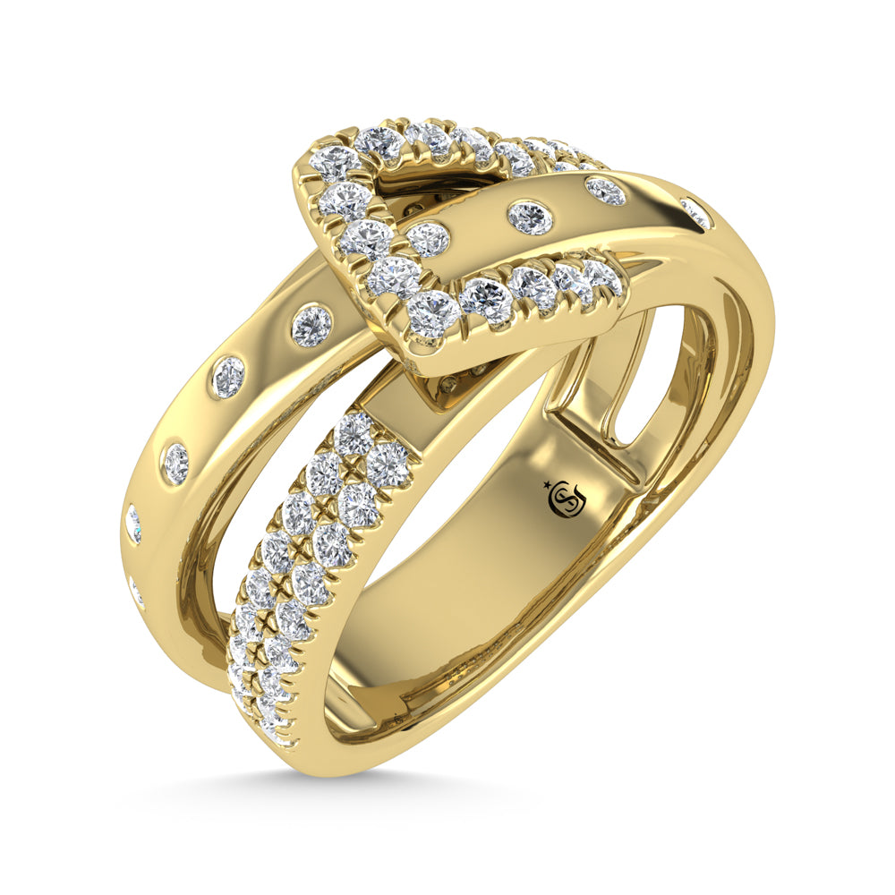 14K Yellow Gold 3/8 Ct.Tw. Diamond Fashion Ring