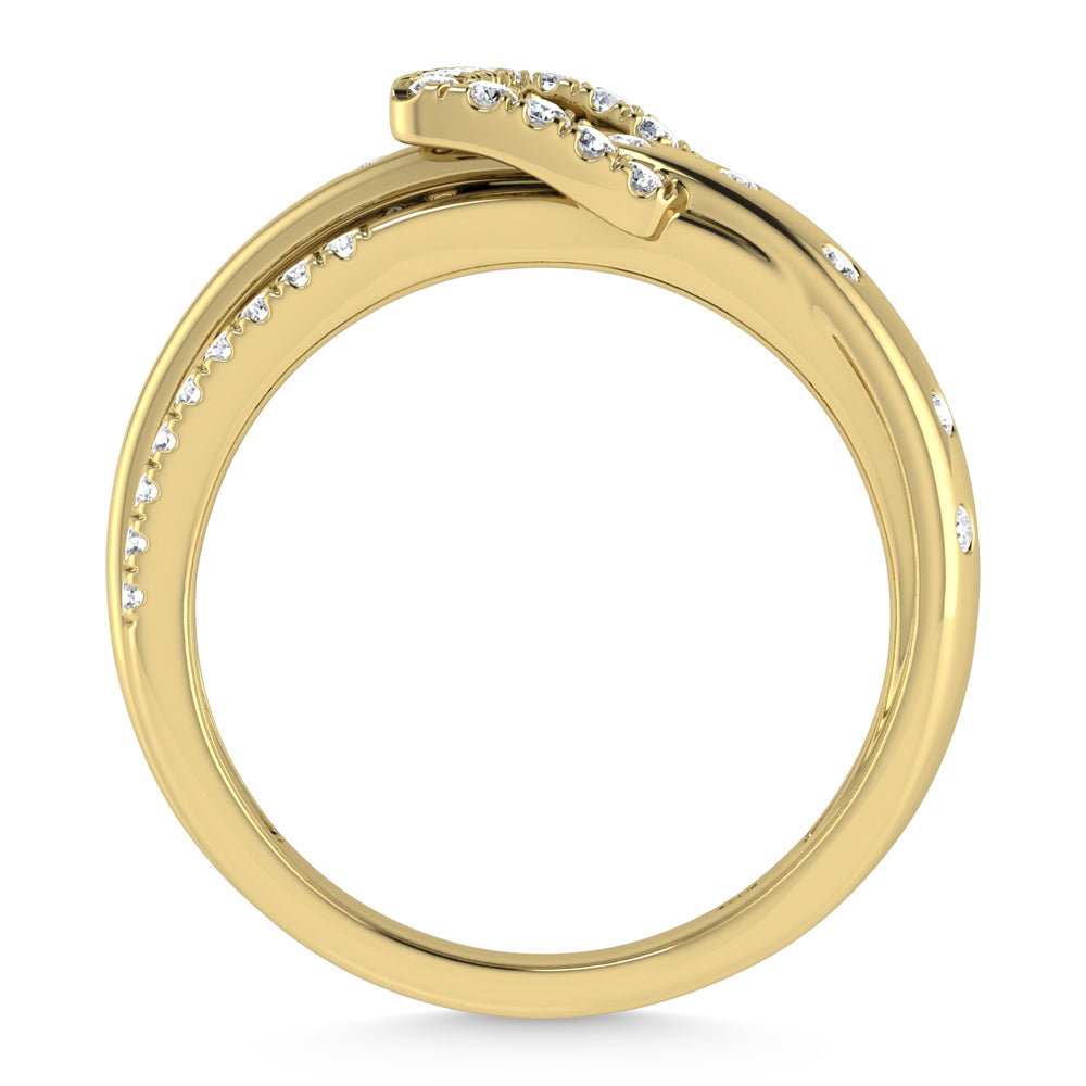 14K Yellow Gold 3/8 Ct.Tw. Diamond Fashion Ring