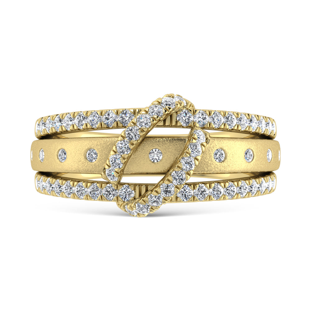 14K Two Tone 1/4 Ct.Tw. Diamond Mens Fashion Ring