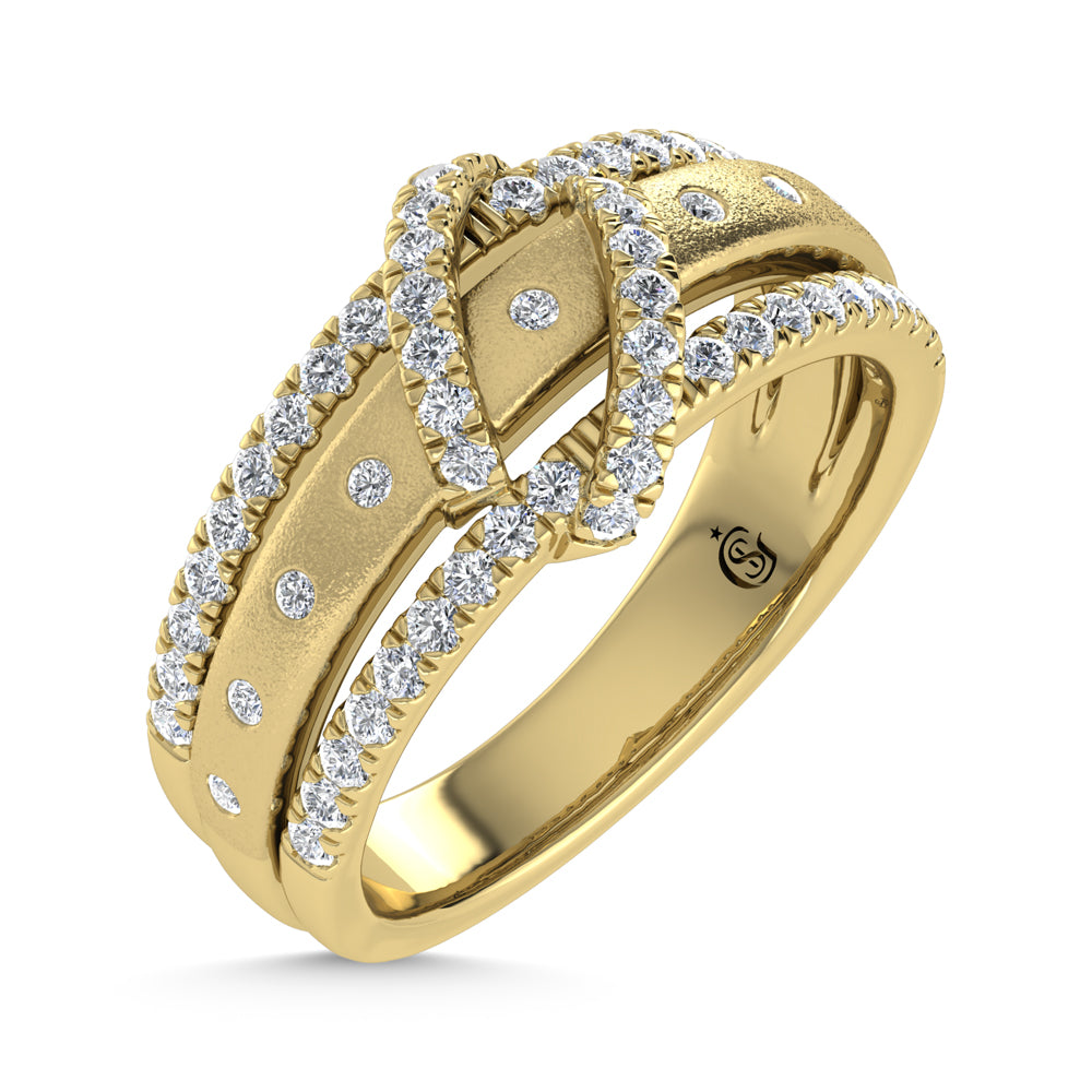 14K Two Tone 1/4 Ct.Tw. Diamond Mens Fashion Ring