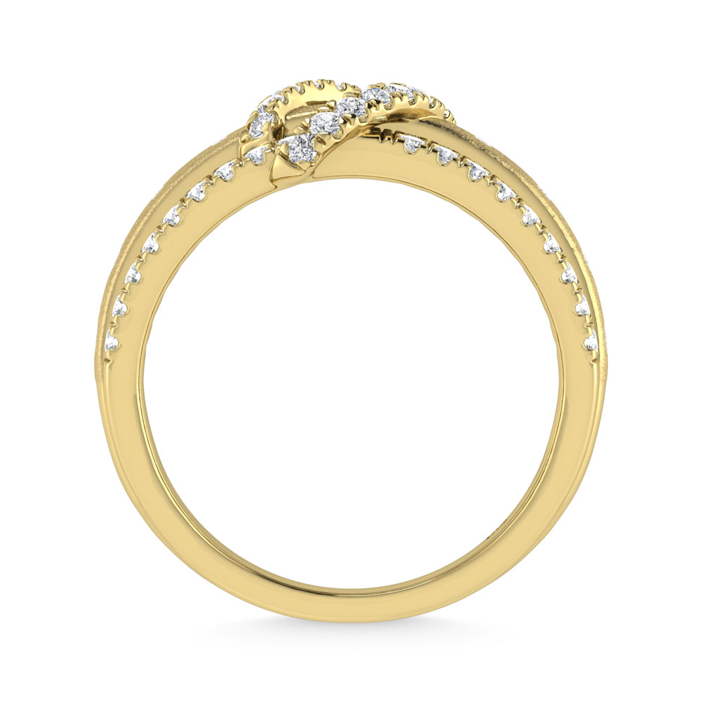 14K Two Tone 1/4 Ct.Tw. Diamond Mens Fashion Ring