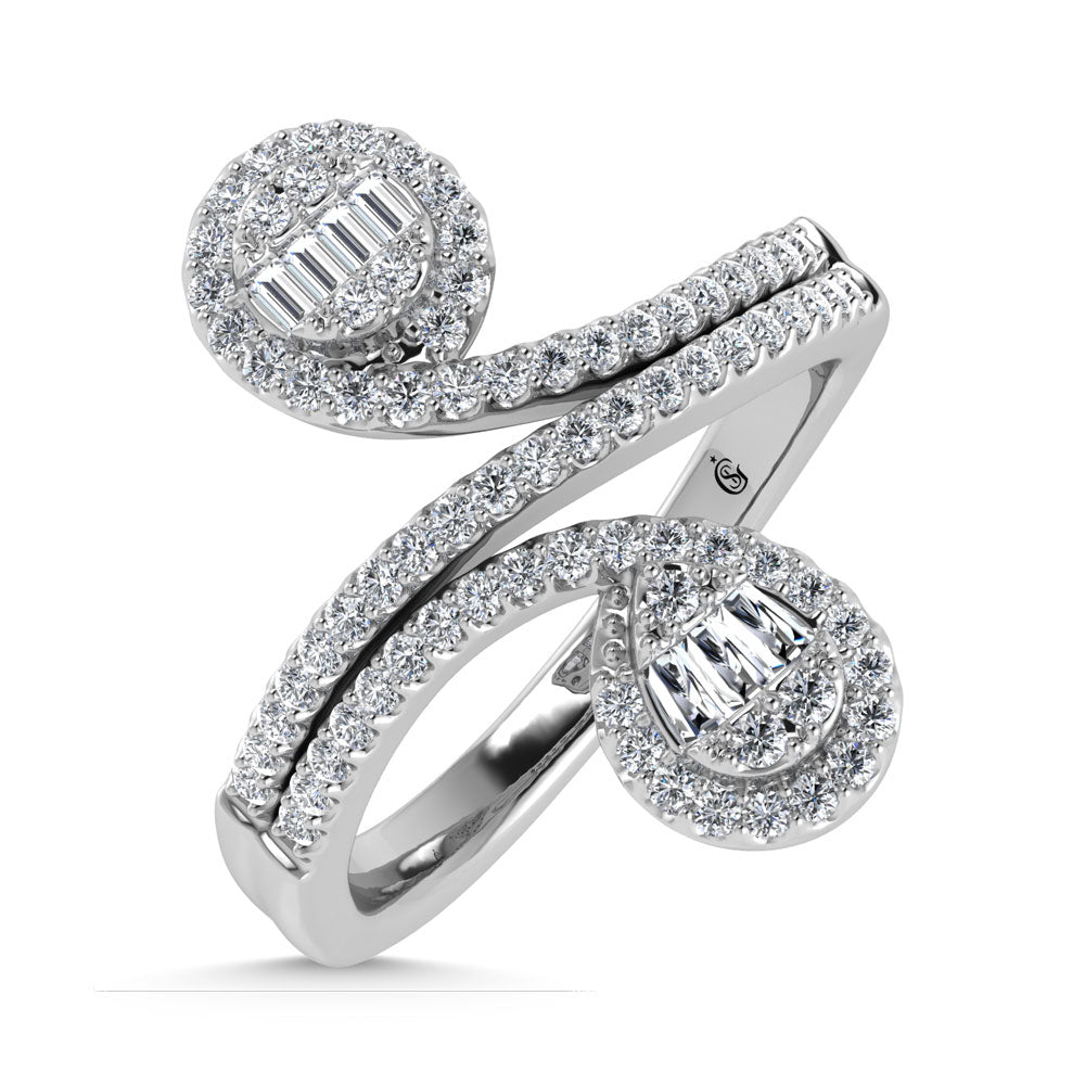 14K White Gold 1/2 Ct.Tw. Diamond Fashion Ring