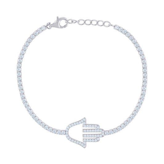 925 Sterling Silver Cz Bracelet
