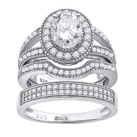 925 Trio Cz Ring-S6