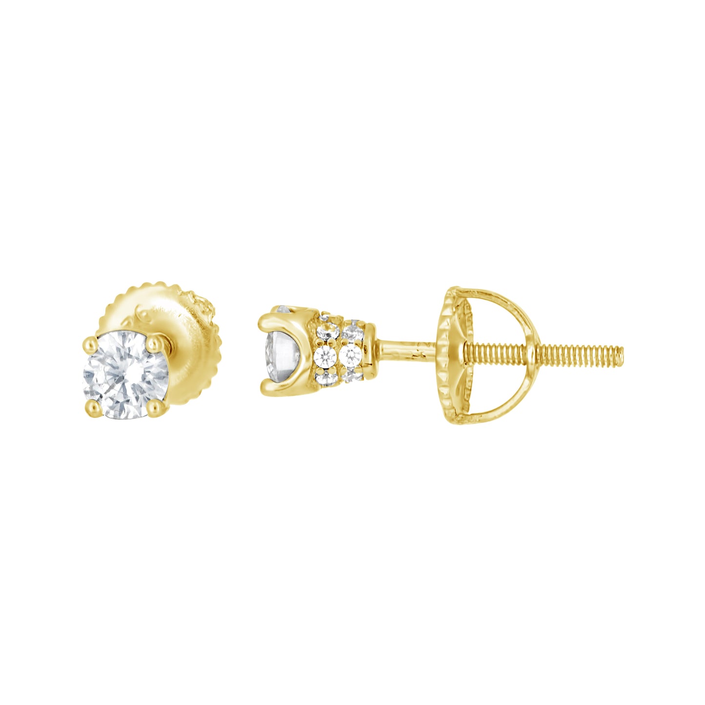 925 Sterling Silver 4mm Cz Earring