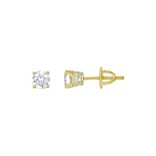 925 Sterling Silver 5mm Cz Earring