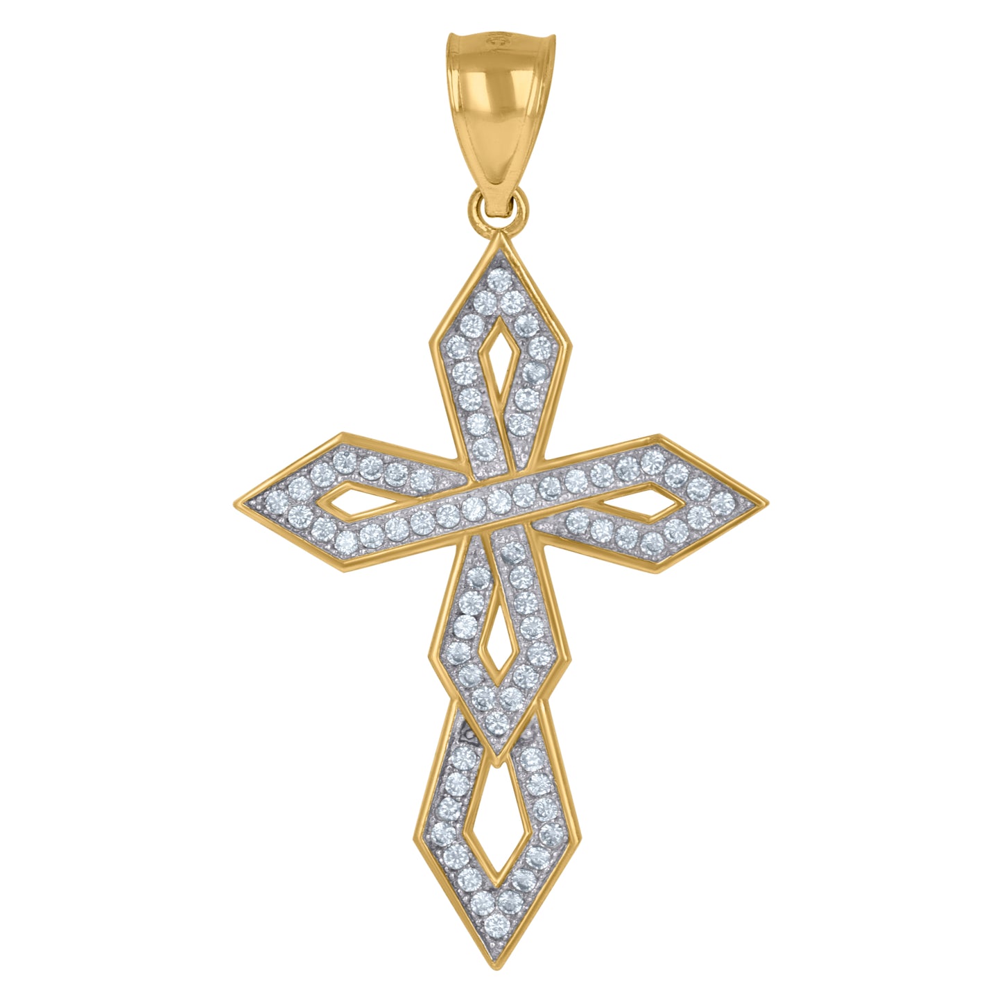 10Kt Gold Cz Pendant