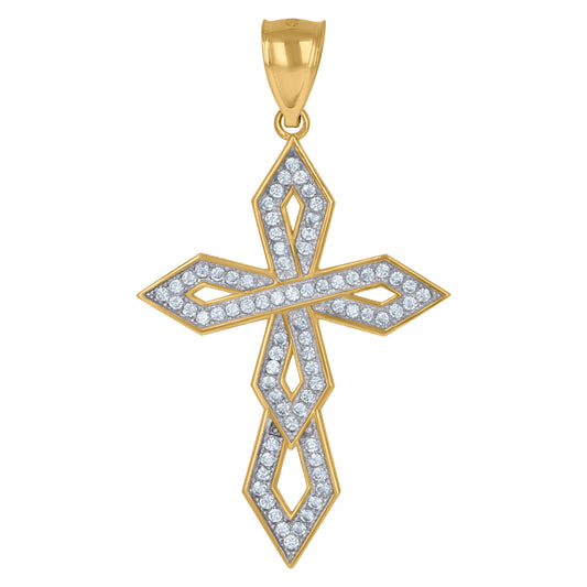 10Kt Gold Cz Pendant