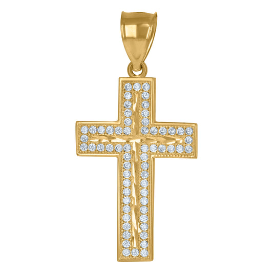 10Kt Gold Cz Pendant