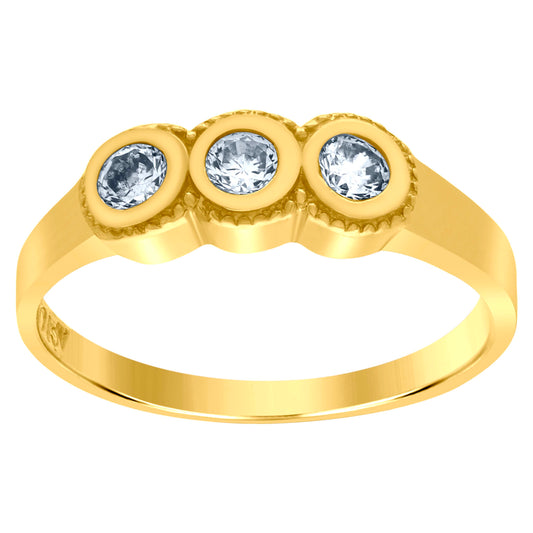 10Kt Gold Cz Baby Ring