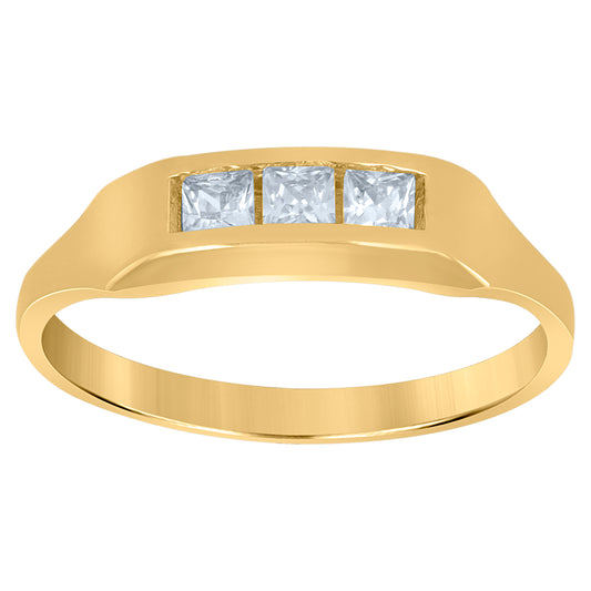 10Kt Gold Cz Baby Ring