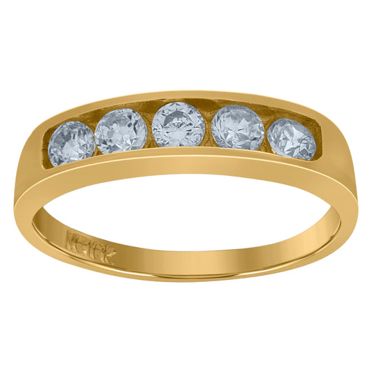 10Kt Gold Cz Baby Ring