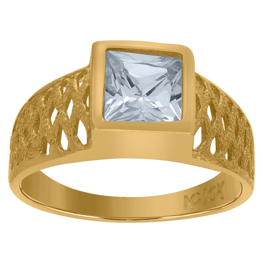 10Kt Gold Cz Baby Ring