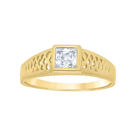 10Kt Gold Cz Ring