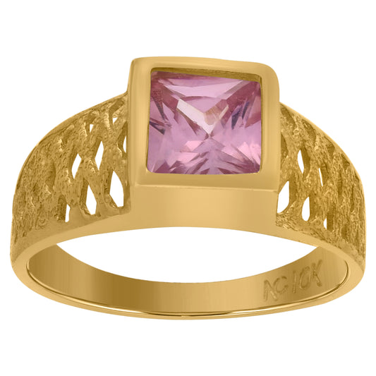 10Kt Gold Cz Baby Ring