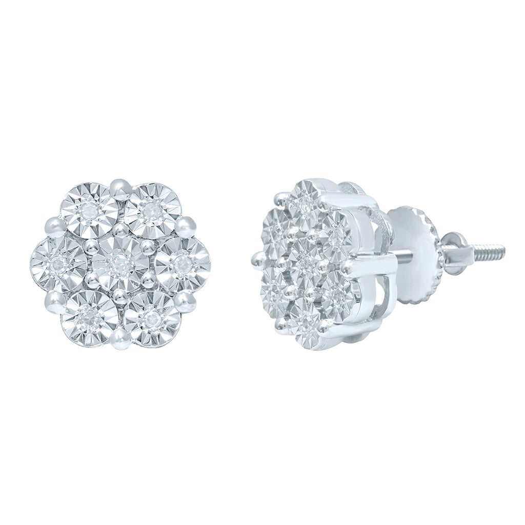 925 SS 0.13-0.14CT D-EARRING RDS FANUK