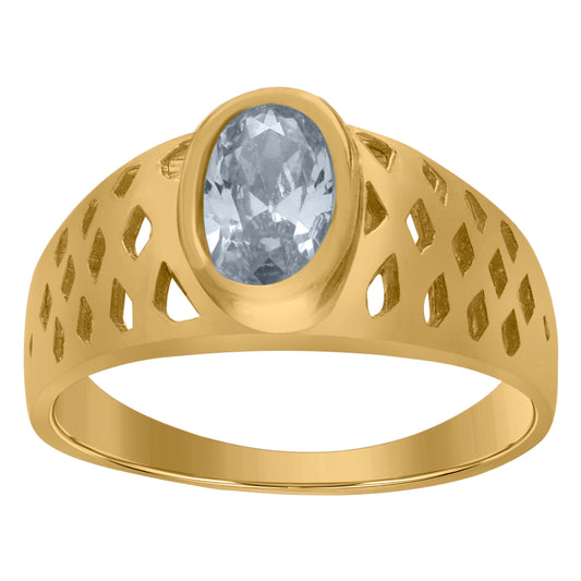 10Kt Gold Cz Baby Ring