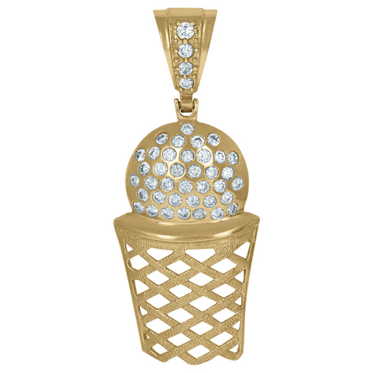 10Kt Gold Cz Pendant