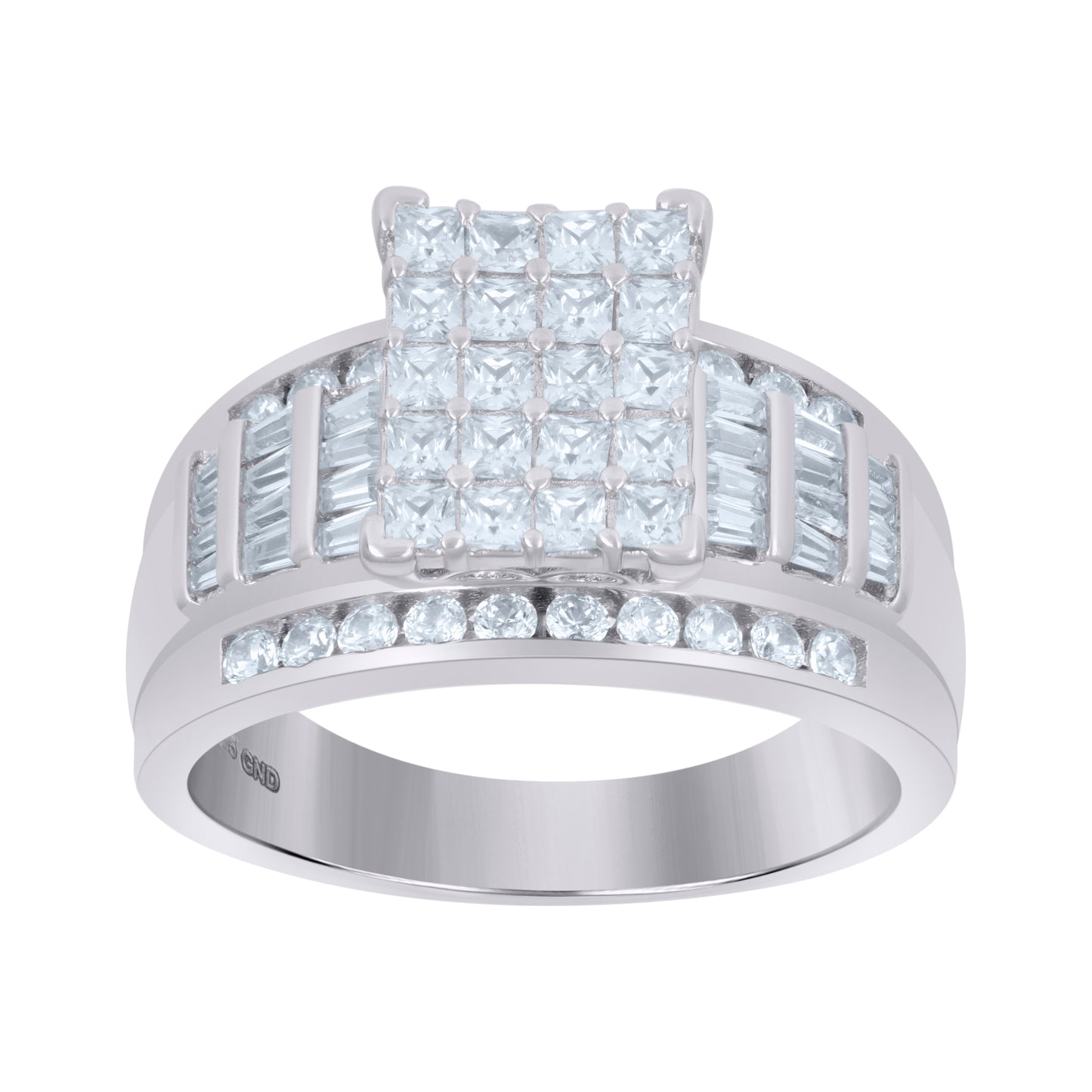 925 Sterling Silver Cz Ring S6